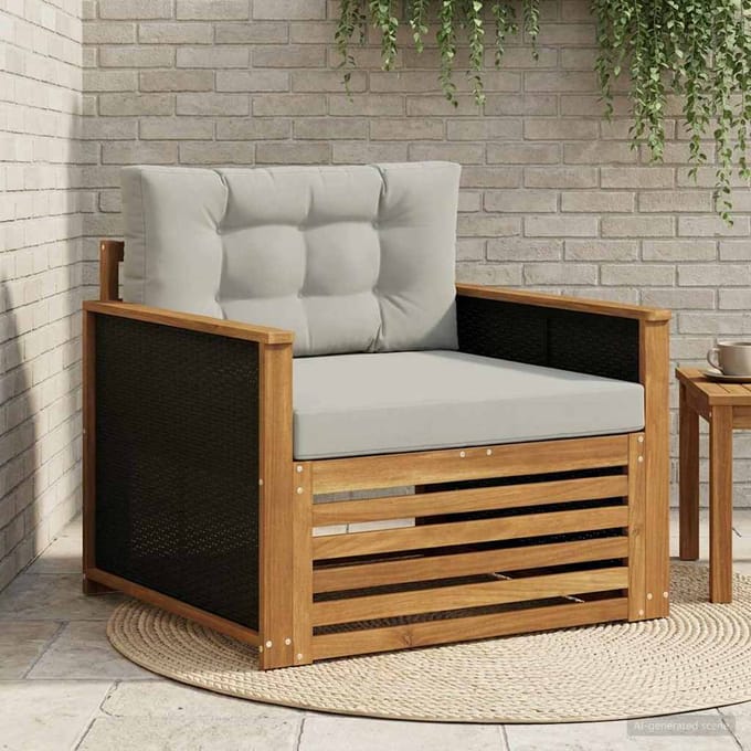 vidaXL - Buiten - Midden - Sofa - Naturel