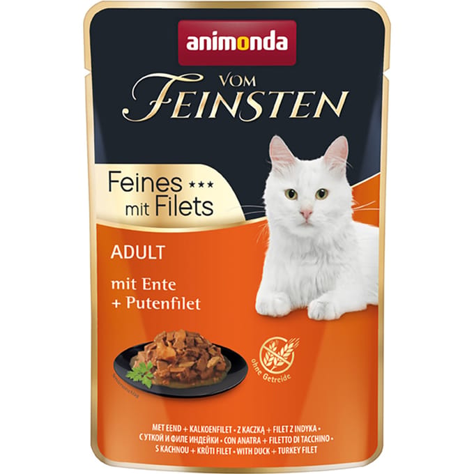 ANIMONDA vom Feinsten Eend, kalkoenfilet - nat kattenvoer  - 18 x 85g