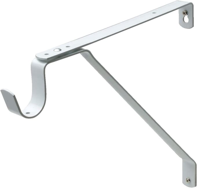Verstelbare Planksteun - Wandbeugel Steun - Planken Ophangen - Heavy Duty Metaal - 31 cm Projectie - Wit