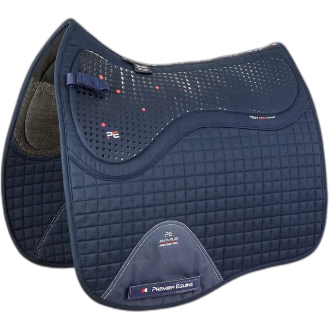Antislip vierkante paardendressuurmat Premier Equine Close Contact Tech Grip Pro