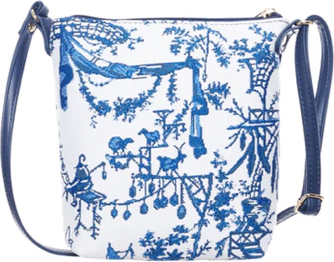 Elegant smal tasje - Chinoiserie - Blauw - Blue