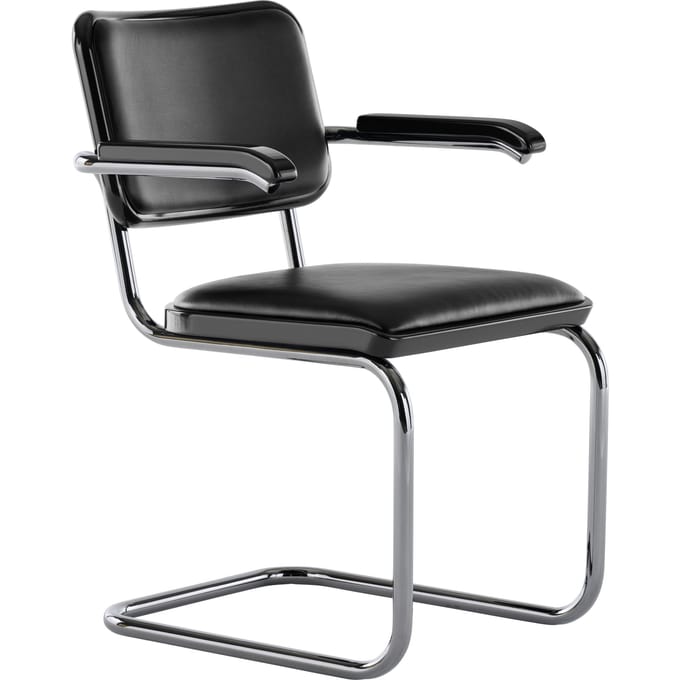 Thonet JS. THONET van Jil Sander S 64 P SERIOUS sledestoel - ThonetSeriousgraphiteBlack