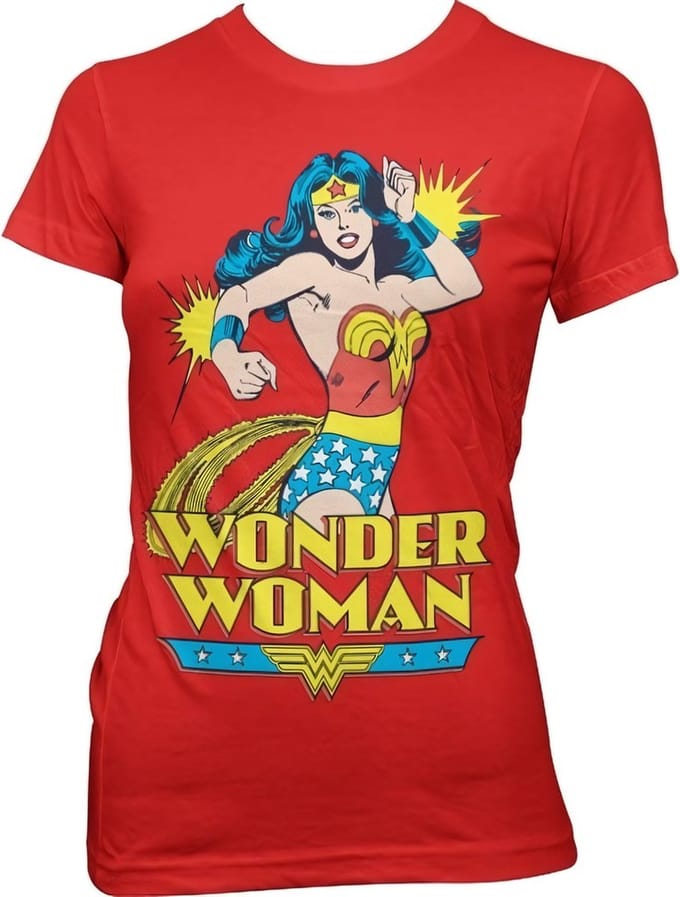 DC Comics Wonder Woman Dames Tshirt -M- Wonder Woman Rood