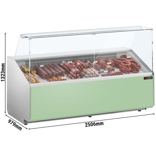 GGM Gastro Kühltheke - 2500mm - Frontblende Hellgrün