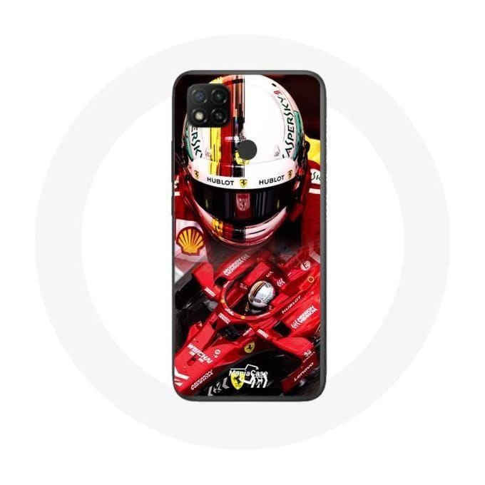 Coque - Xiaomi - Redmi 9C - Formule 1 Sebastian Vettel - Rouge - Rigide rouge