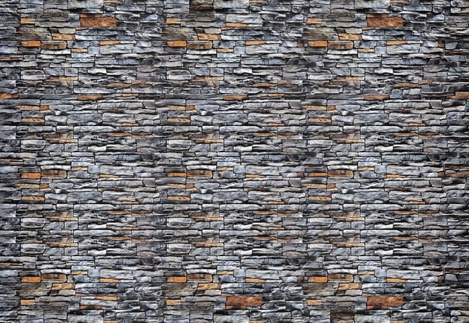 Fotobehang Stone Wall | PANORAMIC - 250cm x 104cm | 130g/m2 Vlies