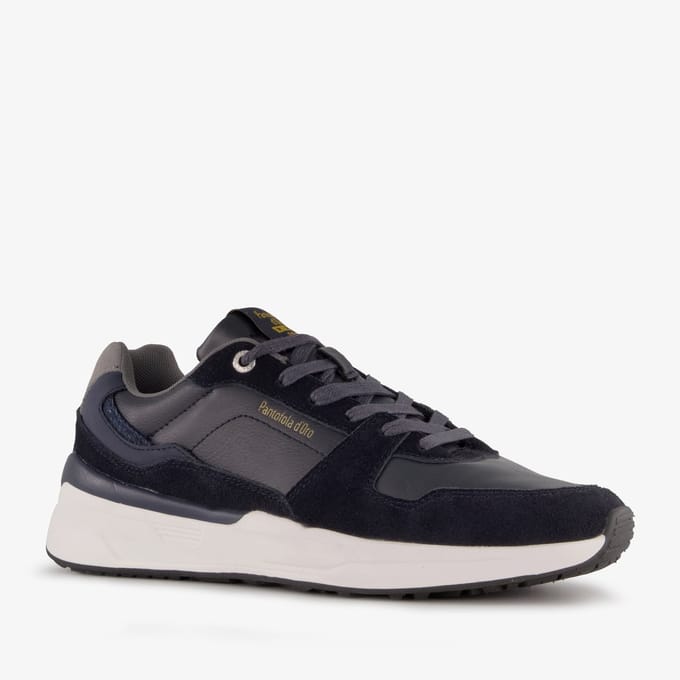 Pantofola d'Oro leren heren sneakers blauw - Maat 44 - Uitneembare zool