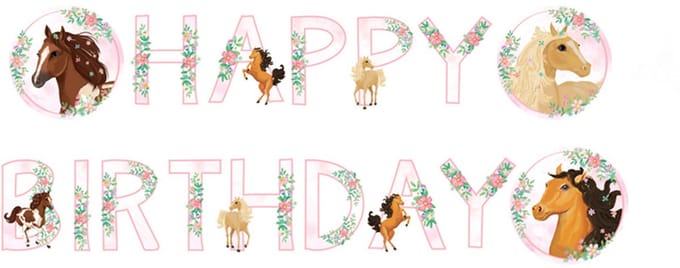 Amscan - Beautiful horses - Letterslinger
