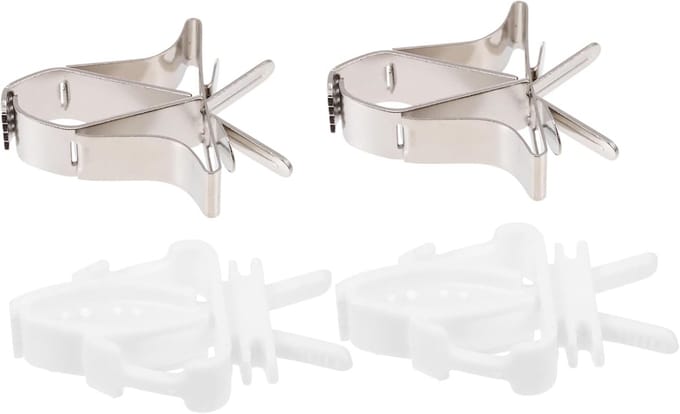 Vogel Voer Clips - Kooi Accessoires - Vogels Voeden - Voorkomt Verspilling - 4 Stuks - Multi