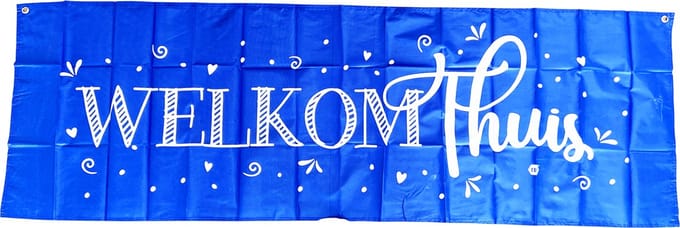 3BMT Welkom Thuis Versieringen - Vlag - 188 x 60 cm