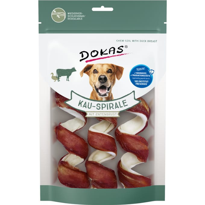 110g Dokas Kau-Spiraal Eendenborst 3 stuks Hondensnacks