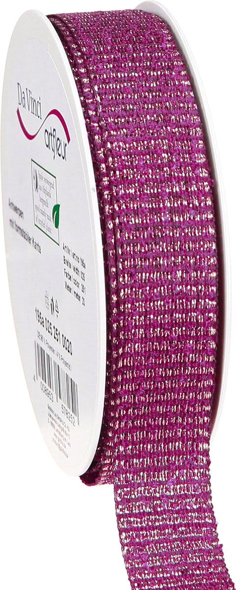 Kerstlint met gouden draad cadeaulint Erika 25mm 20m