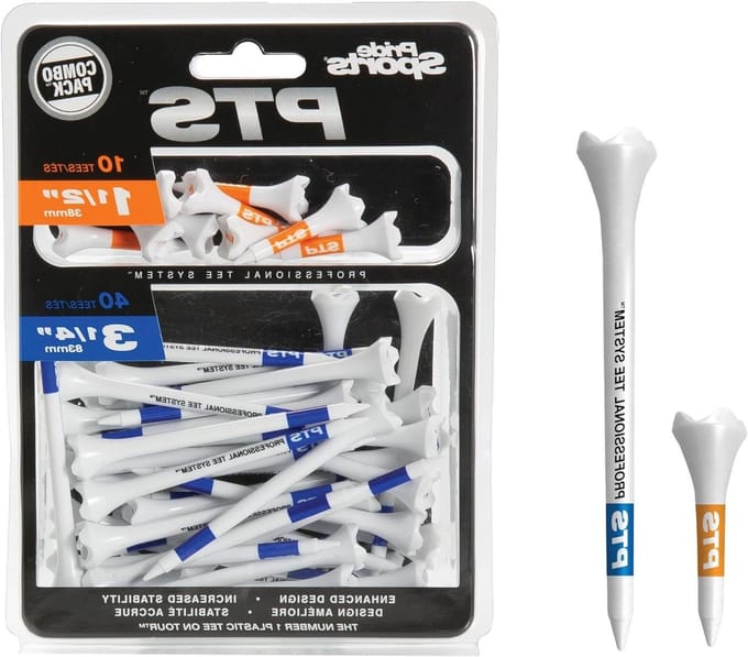Golf Tees - Tees voor Golf - Golfen op de Baan - Kleurgecodeerd Lengte Systeem - 1-1/2 Inch - Wit
