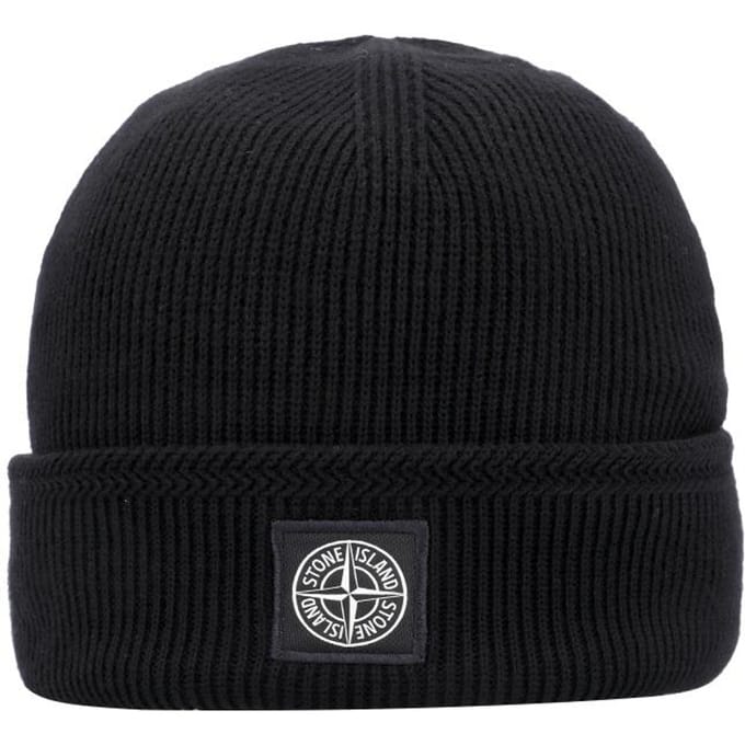 Stone Island Mini Wapen Logo Patch Muts S00d7 L1s15n100102 V0029 L1S15N100102 S00D7 V0029 black