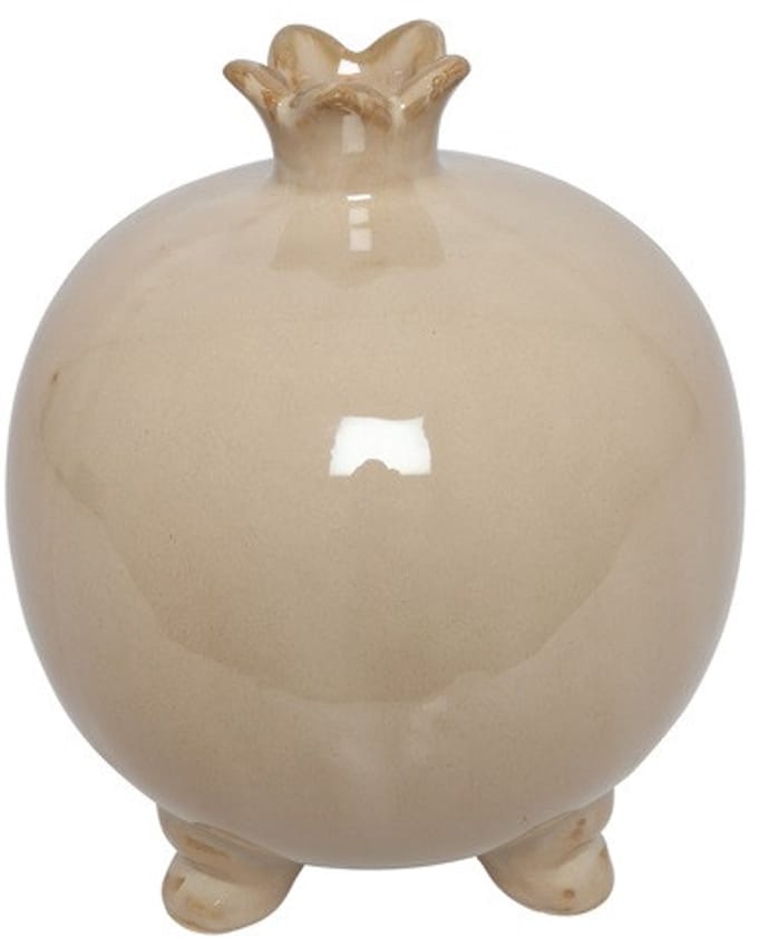 Countryfield Vaas pomegranate aardew L15,5B15,5H17CM beige