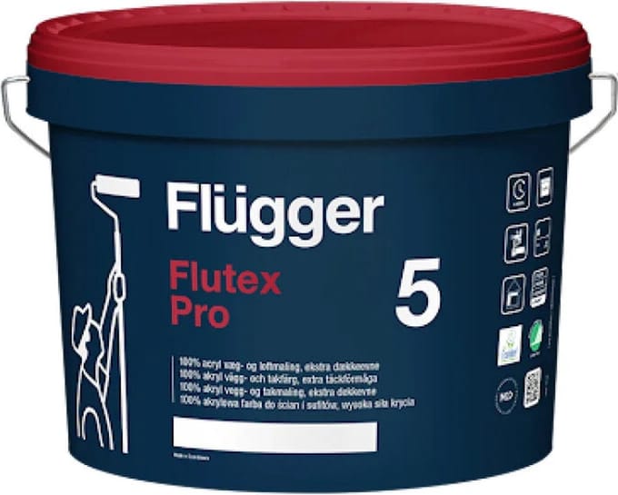 Flügger Flutex Pro 5 Muurverf Extra Mat Wit 750 ml