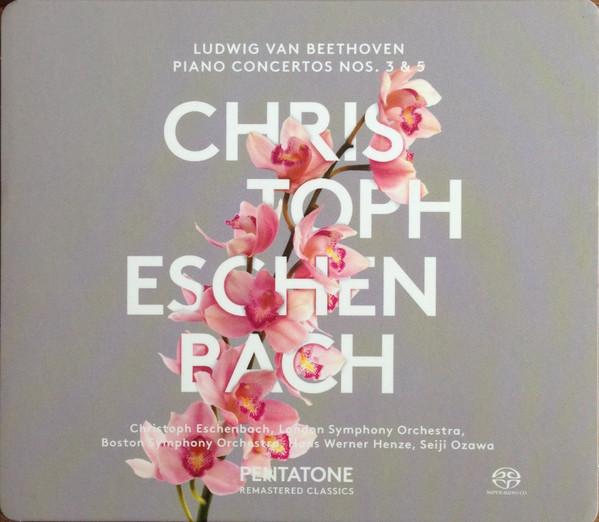 CD LUDWIG VAN BEETHOVEN - CHRISTOPH ES - Pianoconcerten Nrs. 3 & 5 PTC5186201 PentaTone 2014 Europa ObiClassical Gebruikt white