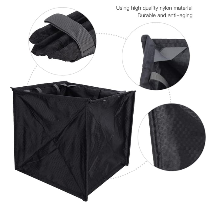 Nylon Zwart Draagbaar Opvouwbaar Rotsboom Klimtouw Mand Werplijn Opbergframe Tas black