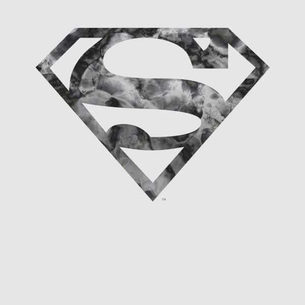 Marble Superman Logo Hoodie - Grey - S