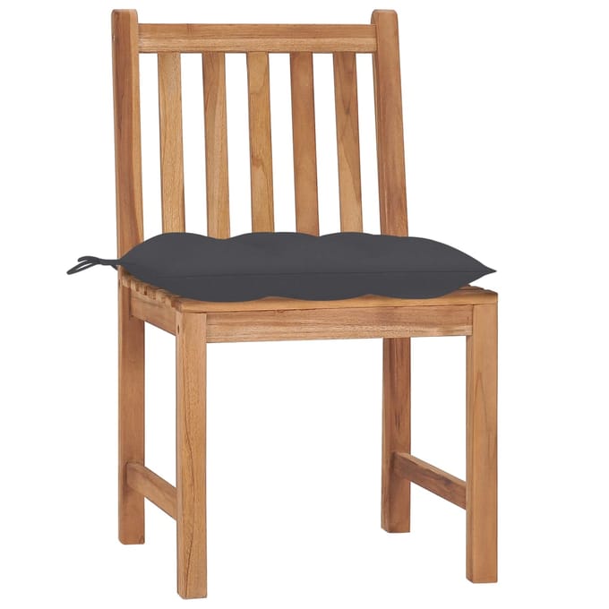 vidaXL - Tuinstoelen - 8 - st - met - kussens - massief - teakhout