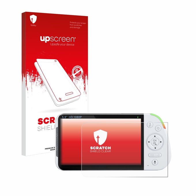 upscreen - Screenprotector voor Babysense MaxView-2CAM 5,5" - Folie Beschermfolie transparant