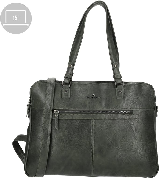 Enrico Benetti Julia Dames Laptoptas 15 inch - 65038 - Olijf