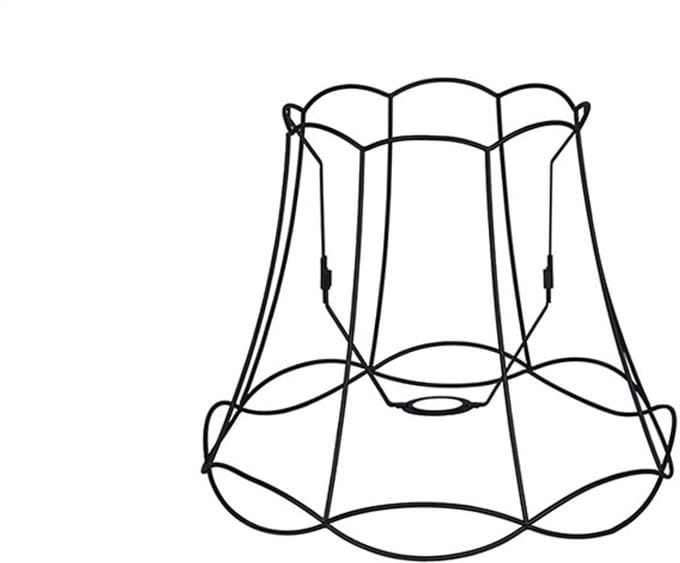 QAZQA granny frame - Retro Lampenkap - Ø 390 mm - Zwart -