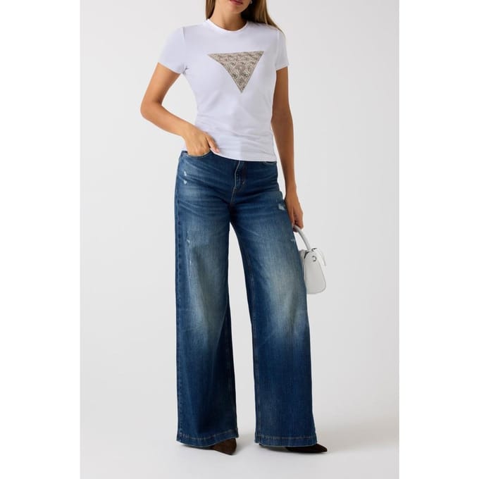 GUESS Ss Cn Jackie Tee Pure White Taglia: XS | Maglie Sportivi Outlet | Donna | Bianco