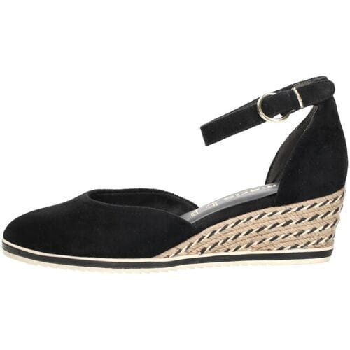 Tamaris Espadrilles Sleehak zwart Leer - Dames - Maat 42