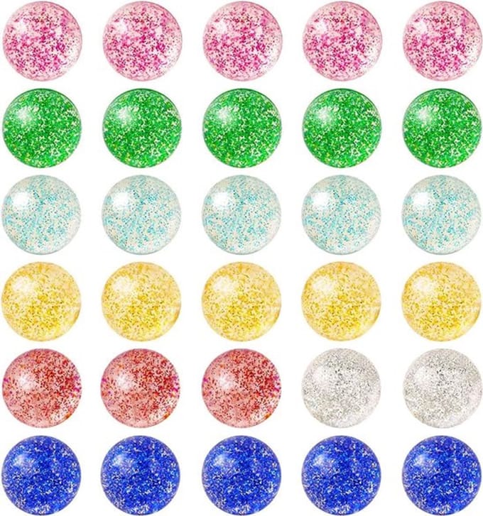Allecto - Springballen - Glitter Springballen - Feestelijk