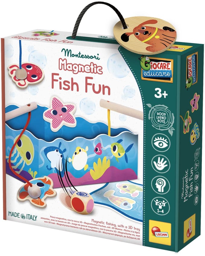 Lisciani - Montessori Baby - houten magnetic fish fun