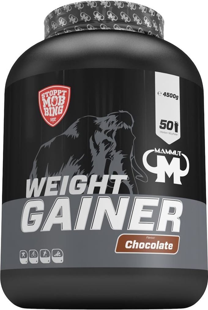 Mammut Weight Gainer Crash 5000 (4500g) Chocolate - Gewichtstoename - Met Creatine