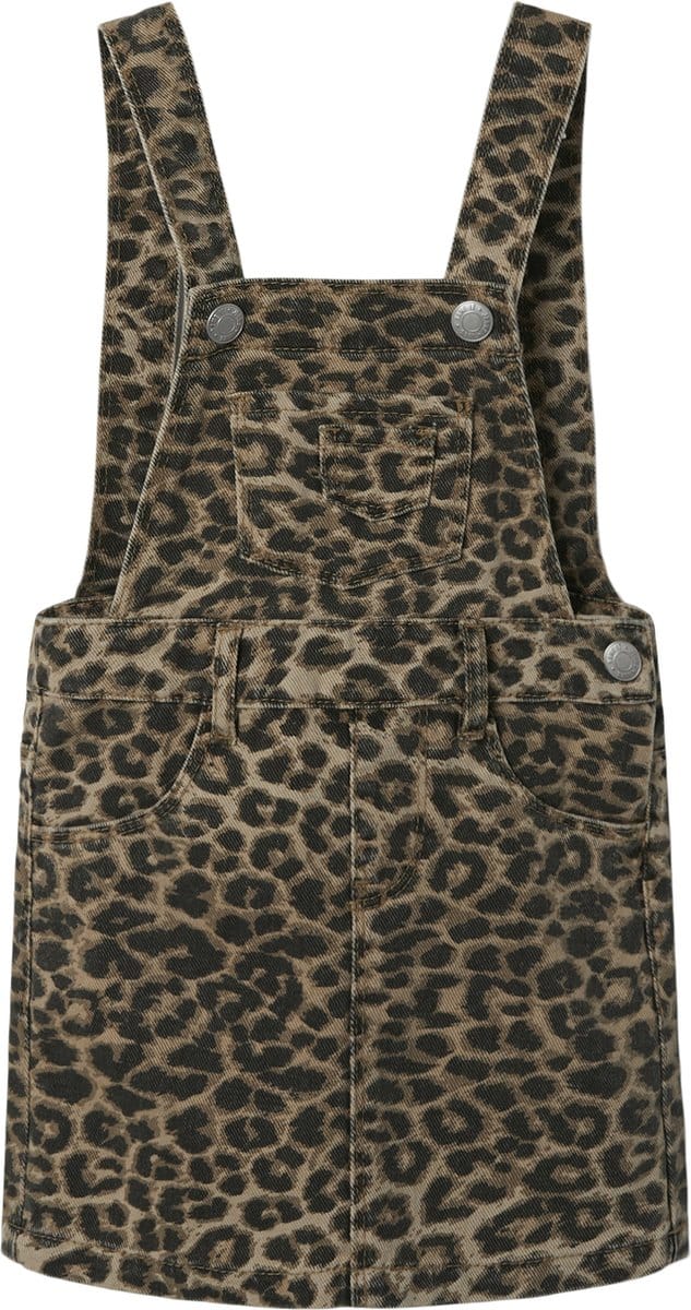 Name It mini meisjes jurk OPHELIA Silver Mink LEOPARD Regular Fit