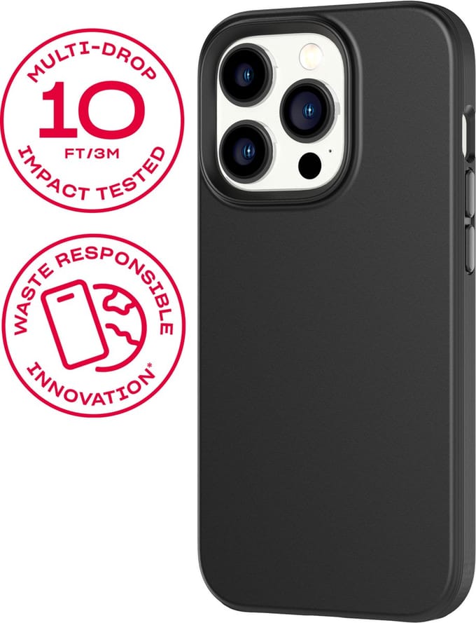 Tech21 Evo Lite - iPhone 14 Pro hoesje - Schokbestendig flexibel telefoonhoesje - Zwart - 3 meter valbestendig