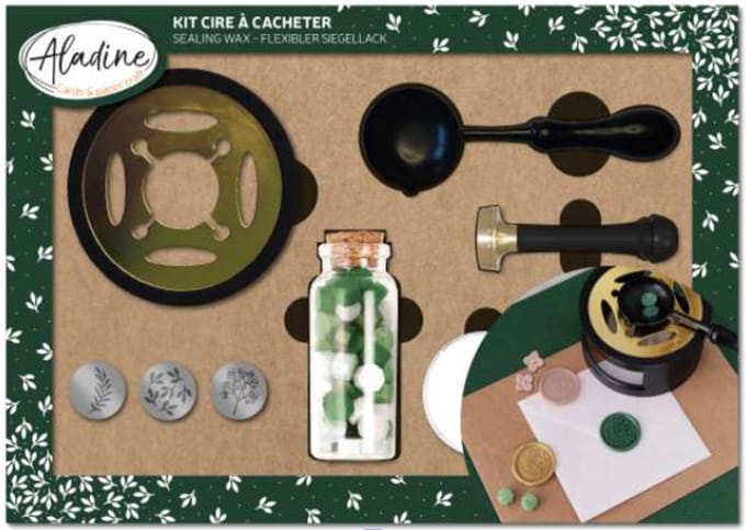 Aladine Zegel Wax Set Natuur