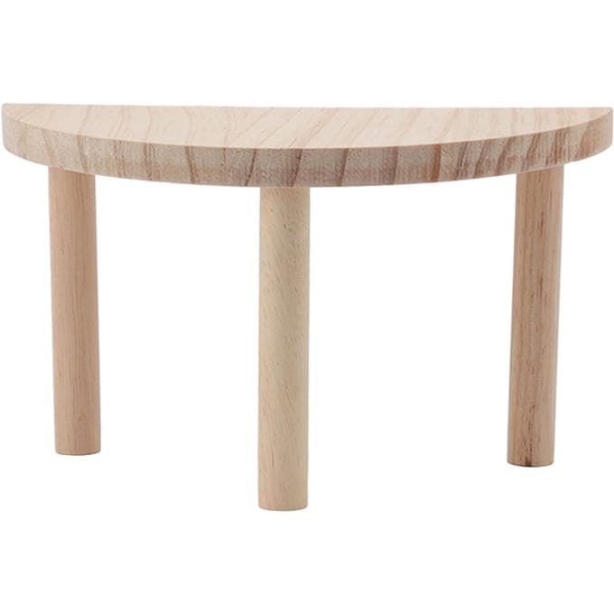 Hamster Speel Houten Platform Halfrond Veilig Grenen Hamster Standplatform voor Klein Dier gray