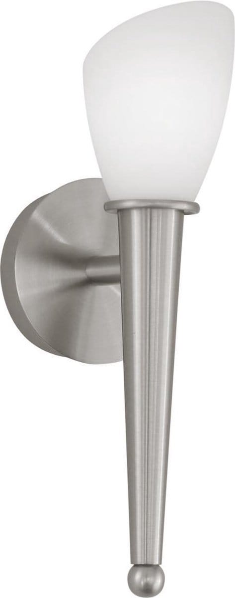 EGLO Mara 2 - Wandlamp - 1 Lichts - Nikkel-Mat - Wit