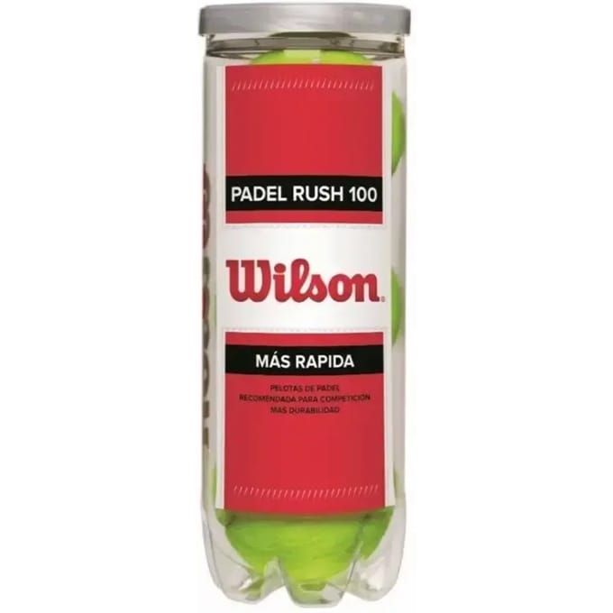 Wilson Padel Rush100 Padelballen Koker 3-stuks