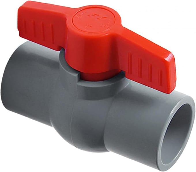 Kogelkraan - Afsluiter - Waterleiding Afsluiten - Compact Ontwerp - 32mm - Grijs