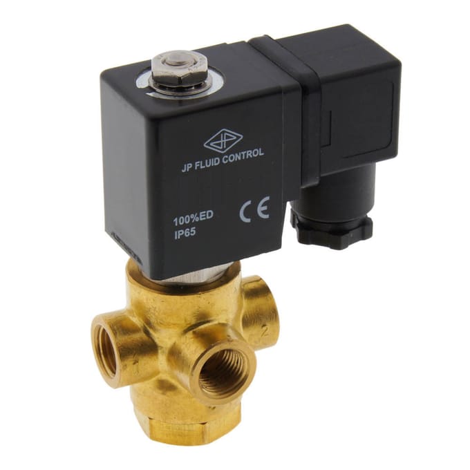 Magneetventiel TP-DB 1/4'' 3/2 Weg NO Messing EPDM 0-2bar 24V DC - TP-DB014B040E-024DC