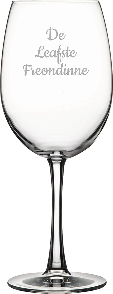 Gegraveerde Rode wijnglas 46cl De Leafste Freondinne