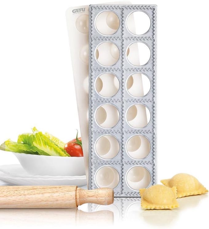 GEFU TASCA Raviolimaker - 3-delige Set - Ravioli Vorm - Pasta Maker voor 12 Ravioli