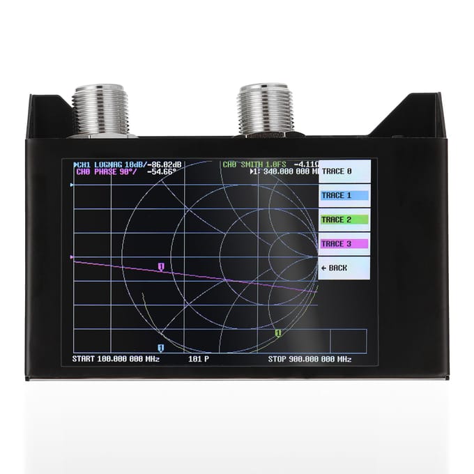 4.0 Inch Aanraakscherm 3G Vector Netwerkanalysator SAA-2N NanoVNA V2 Antenne-analysator Kortegolf HF zwart