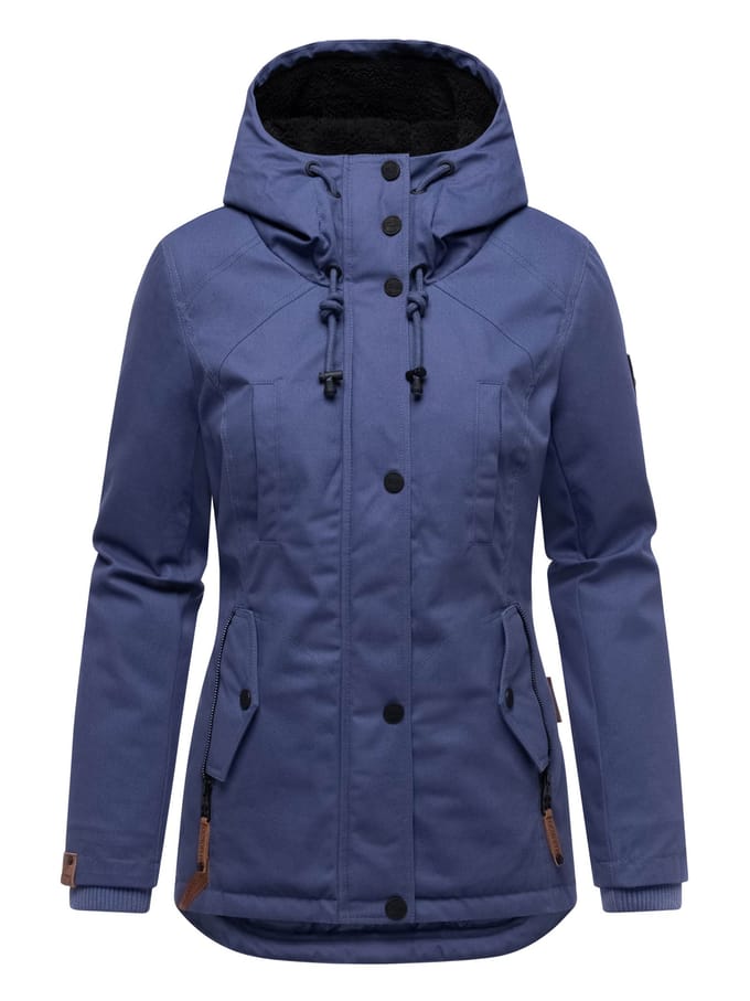 Marikoo dames winterjas met teddyfleece voering & capuchon