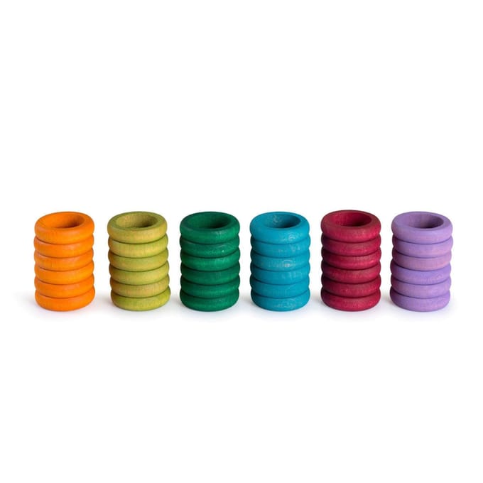 Grapat ringen 6 extra kleuren 36 stks 18 mnd+