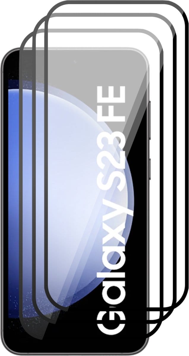 Screenprotector geschikt voor Samsung Galaxy S23 FE - 3x Volledig Dekkend Glas Screen Protector