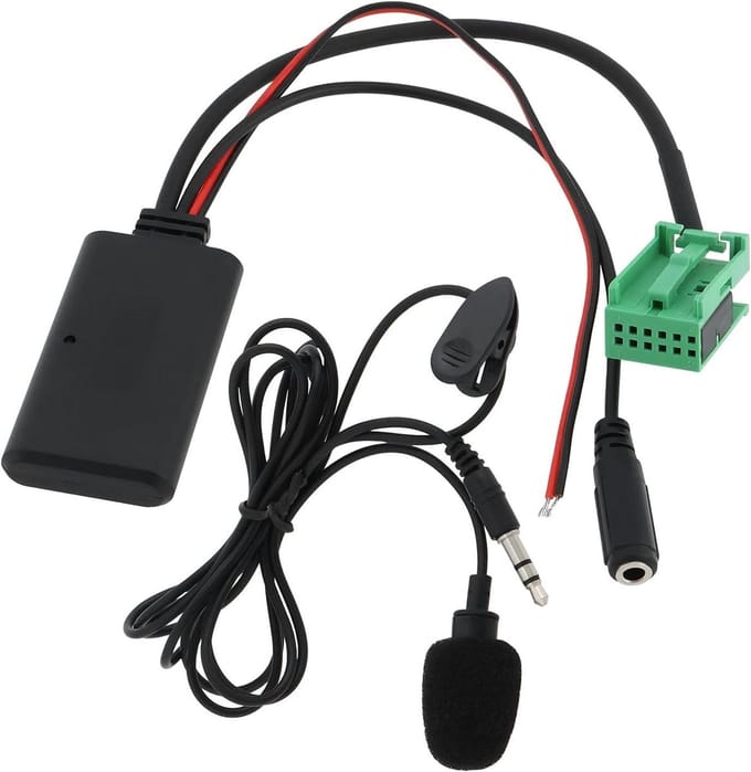 Auto Bluetooth Adapter - Muziek Streaming - Draadloos Luisteren - Met Microfoon - 5-12V - Zwart