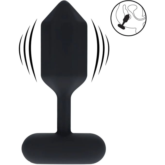 Levelz - Hexagonal Vibrating Silicone Anal Plug - Medium