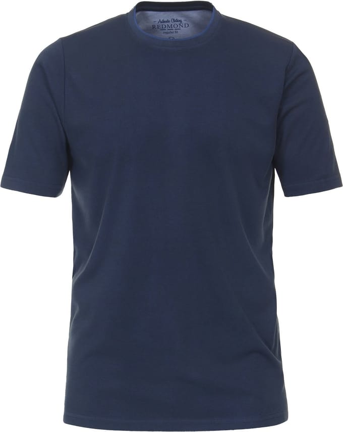 Redmond regular fit T-shirt - korte mouw O-hals - blauw