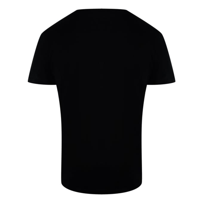 Cavalli Class Levendig Bloemenlogo Zwart T-shirt